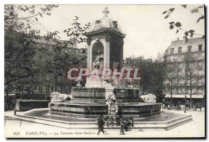 CPA Paris VI La Fontaine Saint Sulpice 