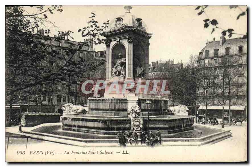 CPA Paris VI La Fontaine Saint Sulpice 