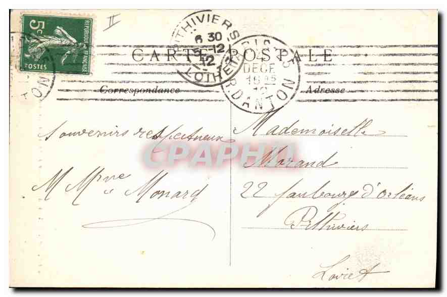 CPA Paris 6 arrt Le Jardin du Luxembourg et le Pantheon  — Rückseite
