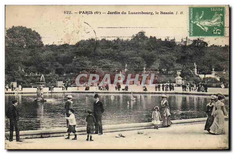 CPA Paris 6e Jardin du Luxembourg le bassin 