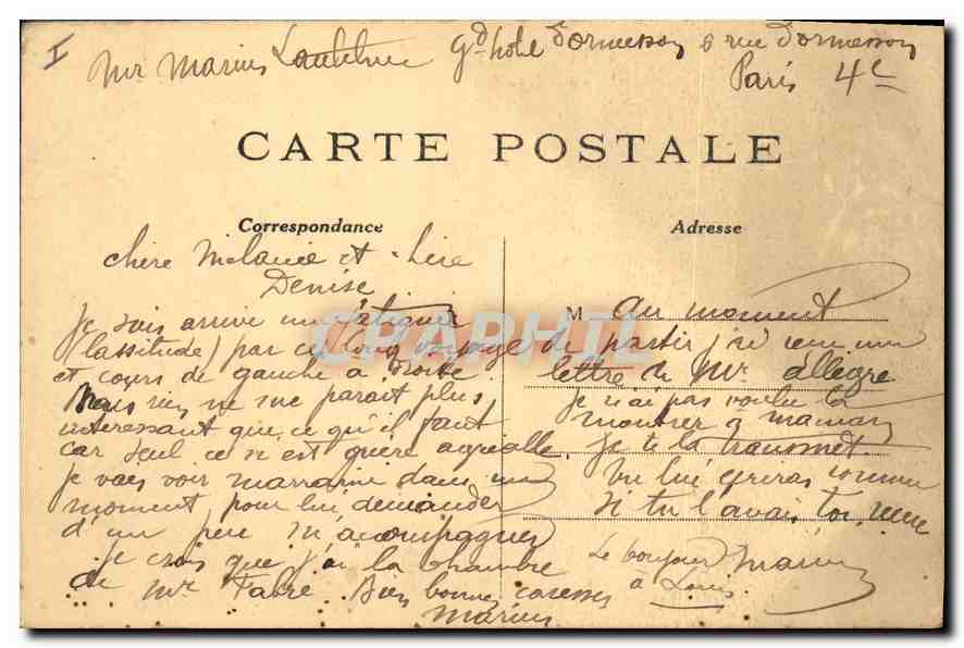 CPA Paris 6e arrt palais du Luxembourg  — Rückseite