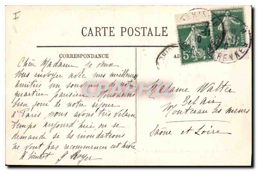 CPA Paris Vie le palais du Luxembourg  — Rückseite