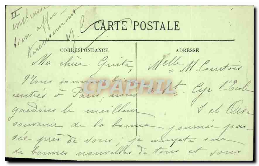 CPA Paris la Rue Soufflot et le Pantheon  — Verso