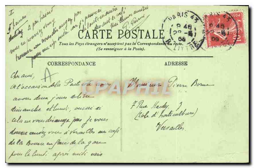 CPA Paris VI l'Institut  — Rückseite