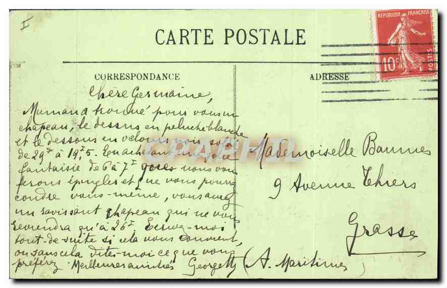 CPA Paris VIe le palais du Luxembourg  — Rückseite