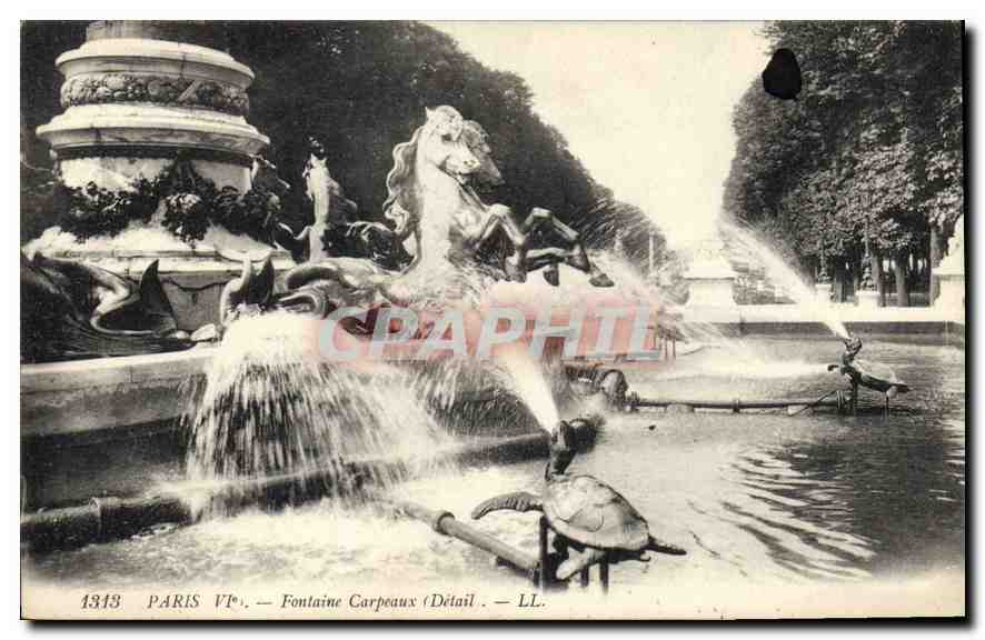 CPA Paris VIe fontaine Carpeaux Detail Tortue