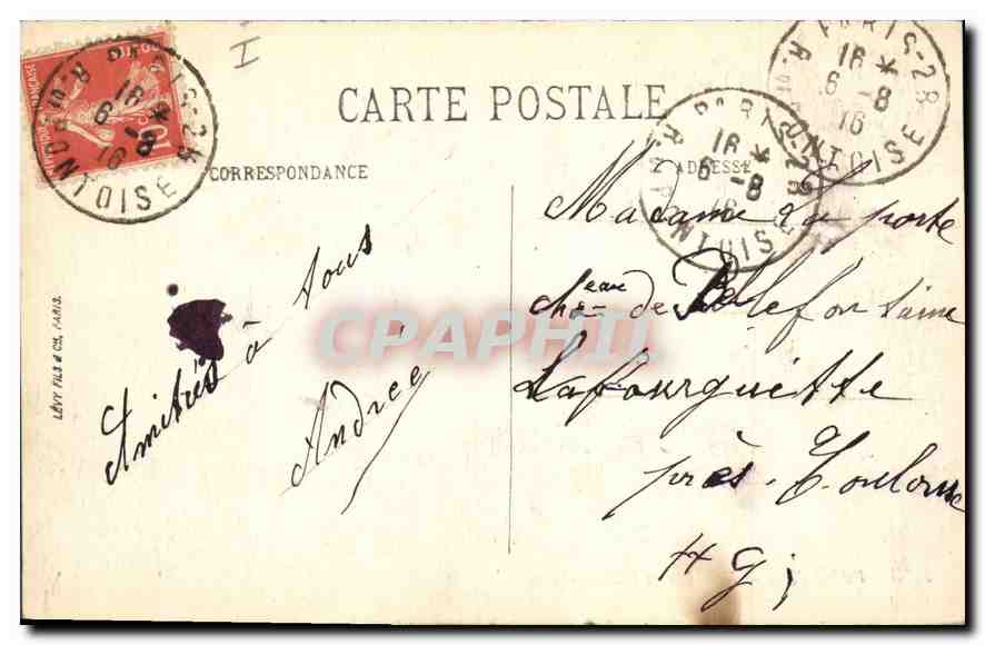 CPA Paris Ve le Musee de Cluny  — Rückseite
