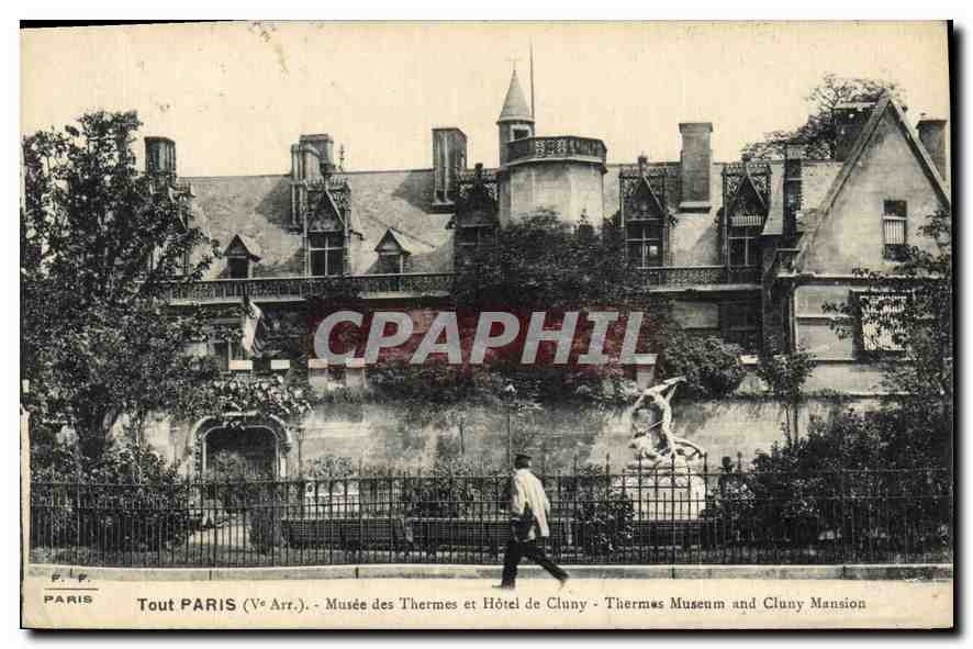 CPA Tour Paris Ve arr Musee des Thermes et hotel de Cluny 