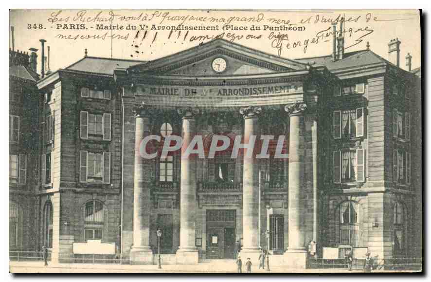 Mairie du Vᵉ Arrondissement — Paris — éditeur CPAPHIL, n° 348