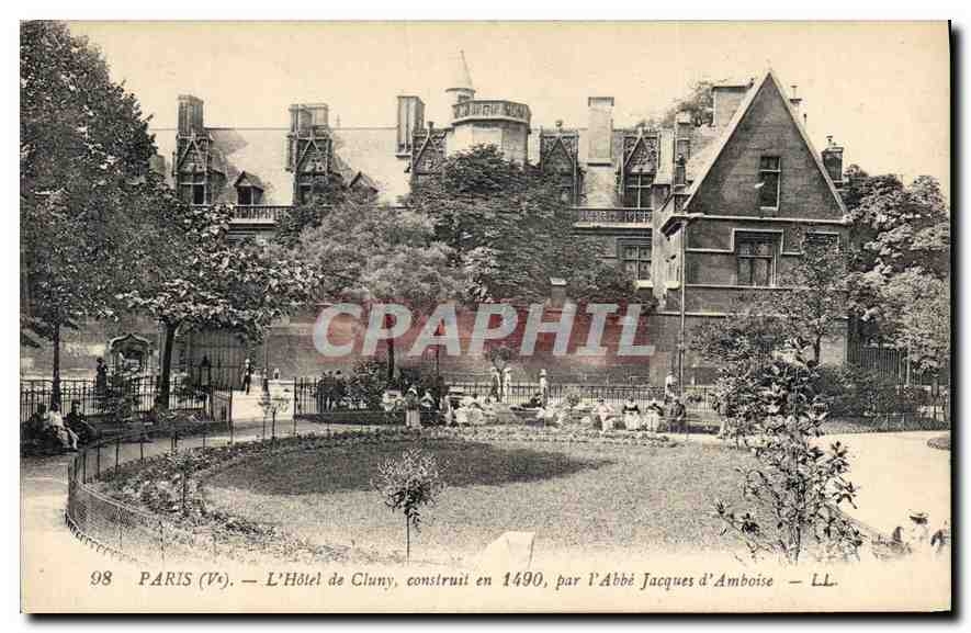 CPA Paris Ve l'hotel de Cluny construit en 1490 par l'Abbe Jacques d'Amboise 