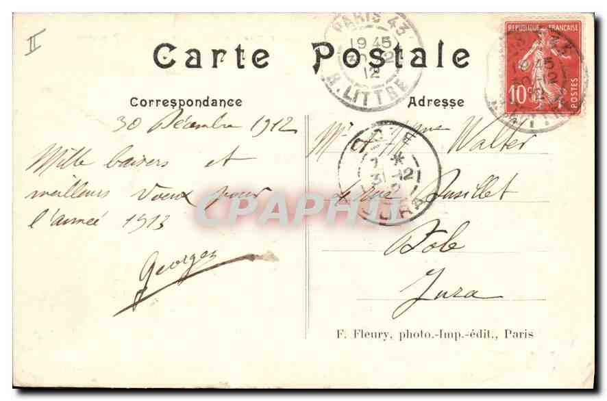 CPA Paris Ve arrt Jardin du Luxembourg le grand bassin et le dome du Pantheon  — Rückseite