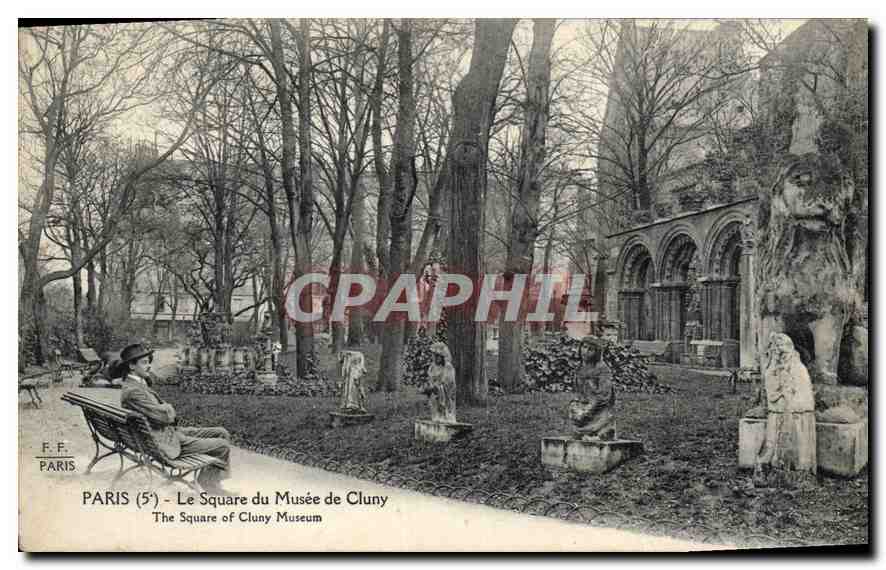 CPA Paris 5e le Square du Musee de Cluny 