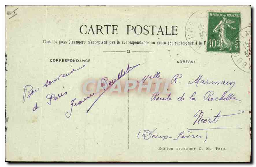 CPA Paris 5e arrt Eglise St Julien le Pauvre date du 7e siecle fut pillee et incendiee par les Norma — Rückseite