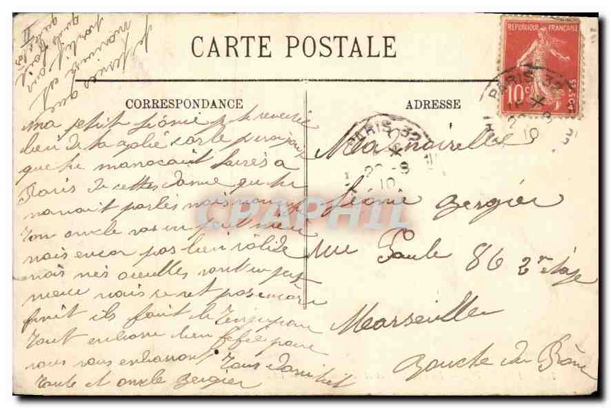 CPA Paris Ve la rue Soufflot et le Pantheon  — Rückseite