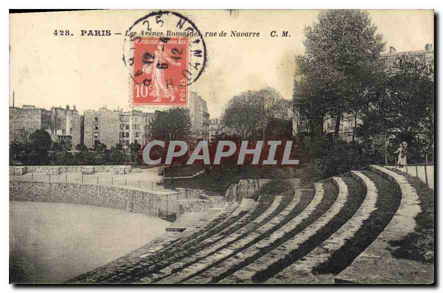 CPA Paris les Arenes Romaines rue de Navarre 