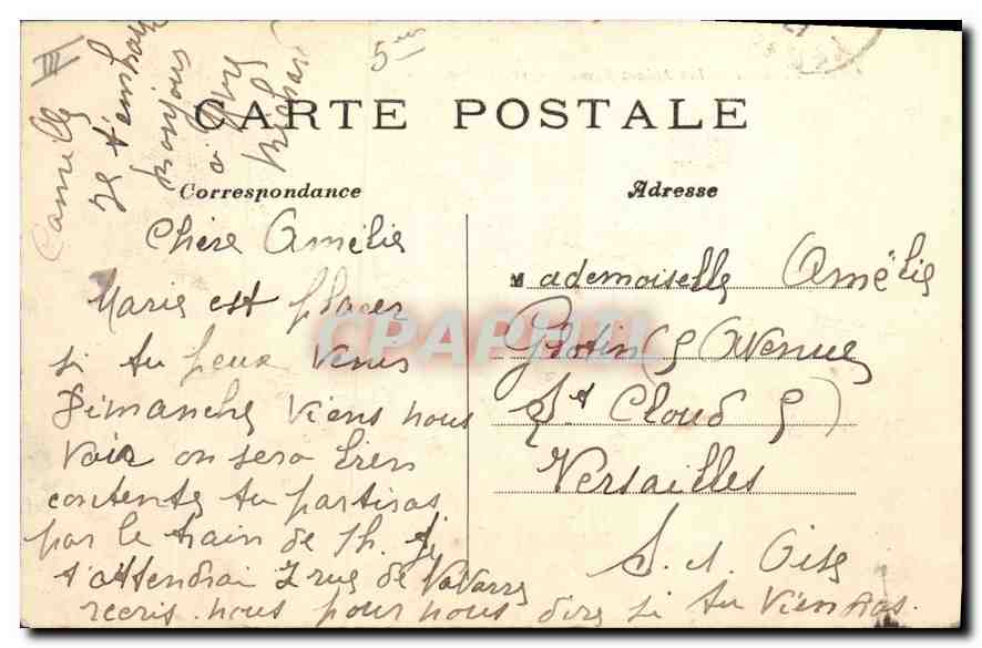 CPA Paris les Arenes Romaines rue de Navarre  — Rückseite