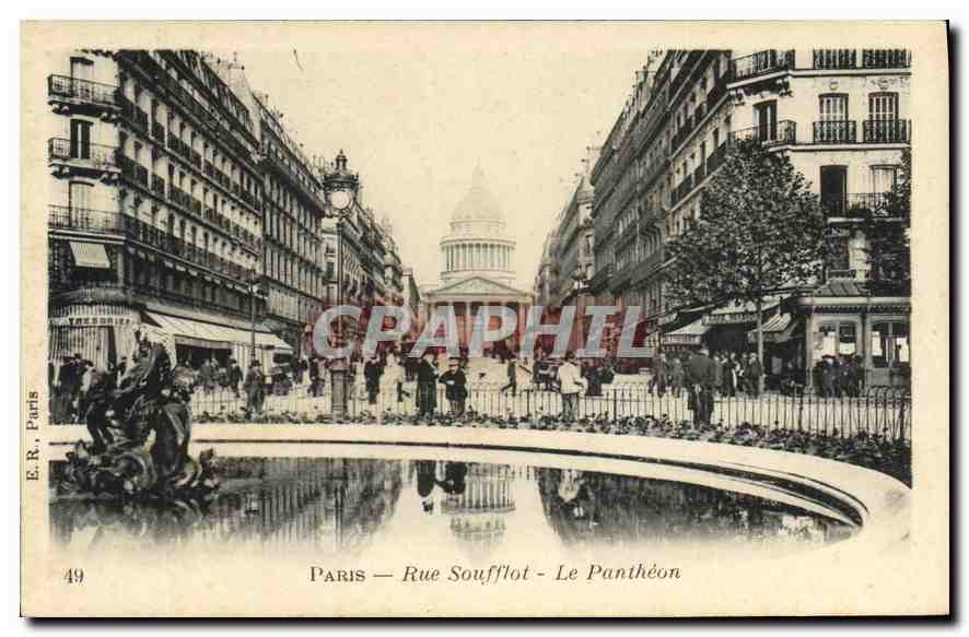 CPA Paris Rue Soufflot le Pantheon 