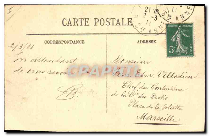 CPA Paris Ve la Conciergerie  — Rückseite