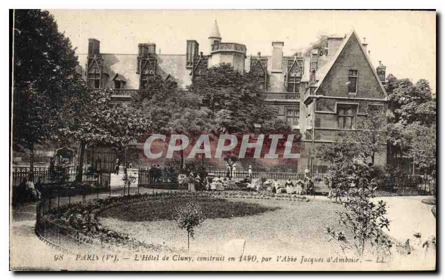 CPA Paris Ve l'hotel de Cluny construit en 1490 par l'Abbe Jacques d'Amboise 