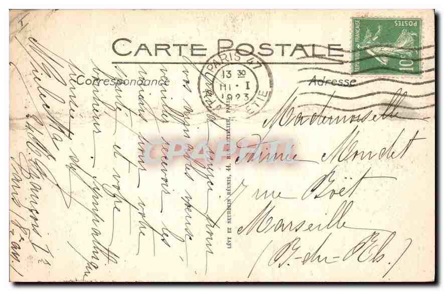 CPA Paris Ve Saint Etienne du Mont le Portail  — Rückseite