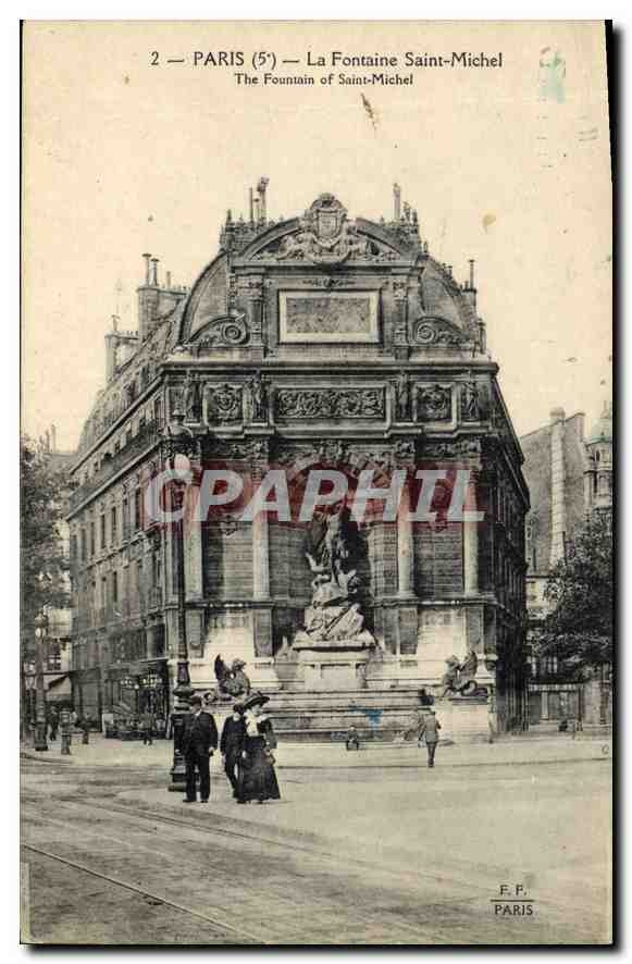 CPA Paris 5e la Fontaine Saint Michel 