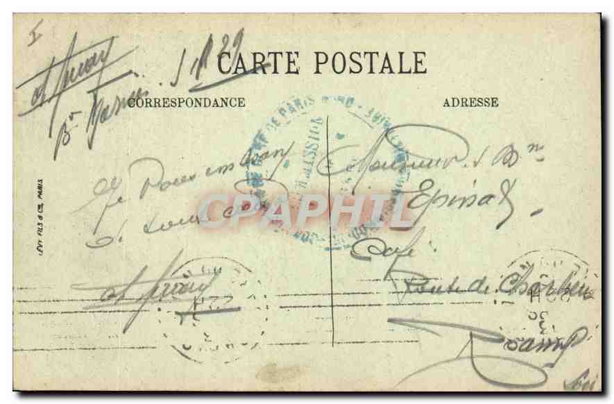 CPA Paris Ve le Pantheon construit de 1764 a 1790 sur les plans de Soufflot  — Rückseite
