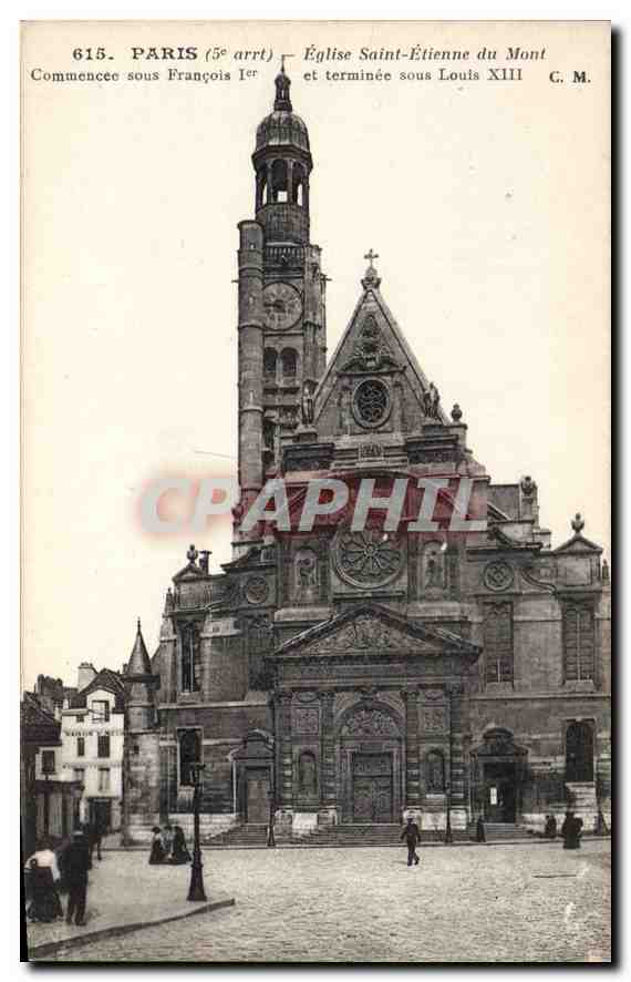 CPA Paris 5e arrt eglise Saint Etienne du Mont commencee sous Francois Ier et terminee sous Louis XI