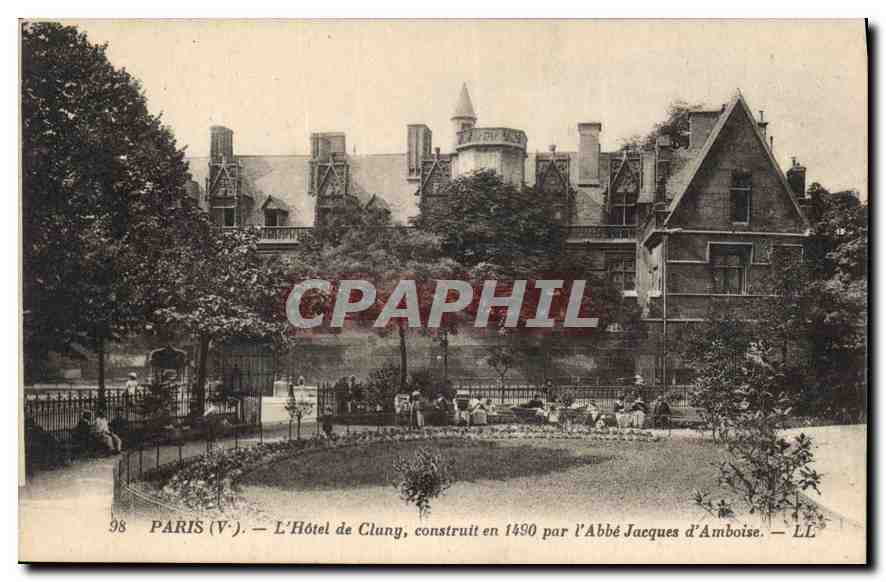 CPA Paris Ve l'hotel de Cluny construit en 1490 par l'Abbe Jacques d'Amboise 