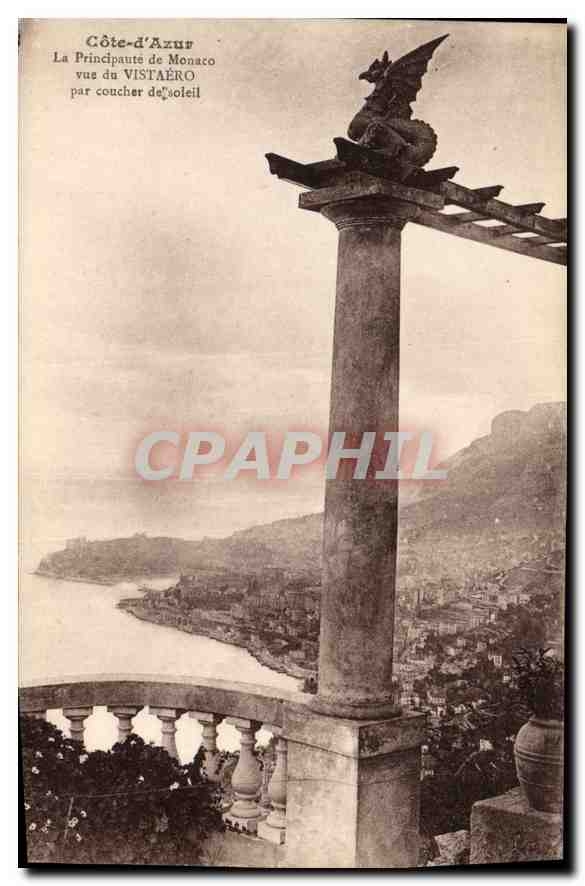 La Principauté de Monaco vue du Vistaéro — Côte-d'Azur — Louis Mathieu, Monte-Carlo, n° 3522