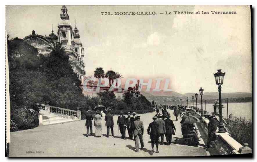 CPA Monte Carlo le Theatre et les Terrasses 