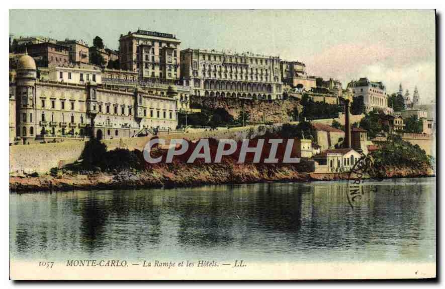 CPA Monte Carlo la Rampe et les hotels 