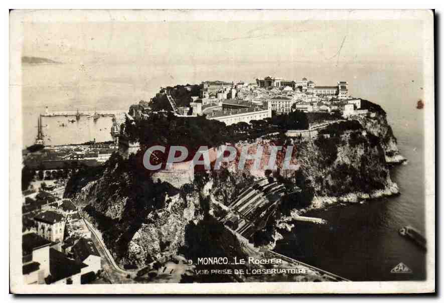 CPA Monaco le Rocher vue prise de l'Observatoire 