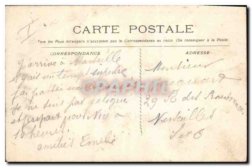 MARSEILLE - La Joliette. Le Quai d'Embarquement. L. - 882 — Verso