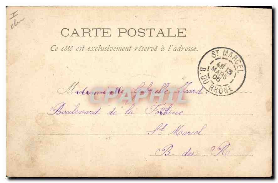 CPA Marseille rue de Noailles  — Rückseite