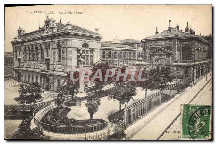 CPA Marseille la Bibliotheque 