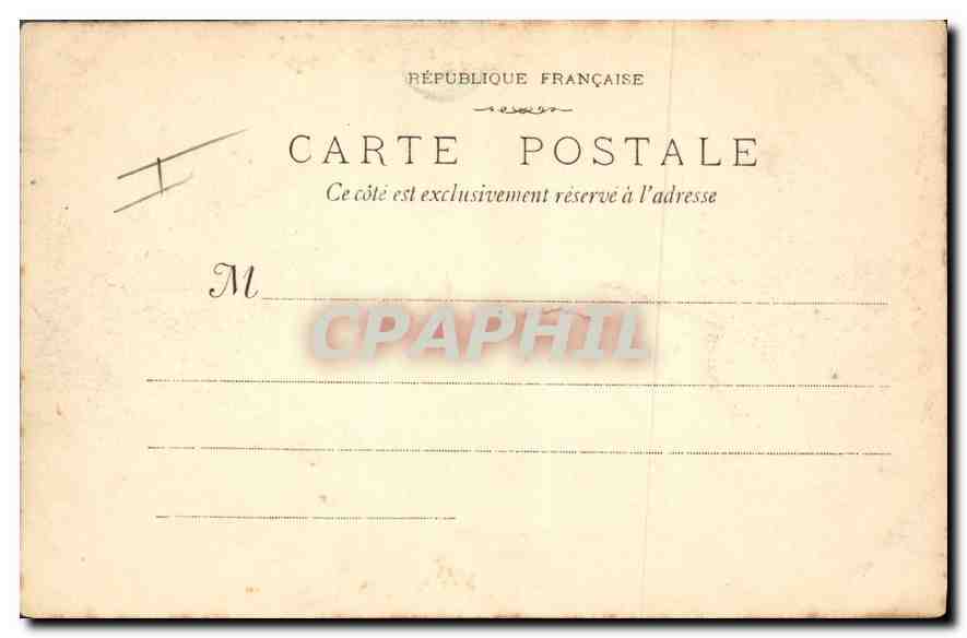CPA Marseille l'Eveche et la statue de Mgr de Belsunce  — Verso