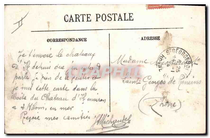 CPA Marseille le chateau d'If Debarcadere Nord  — Rückseite