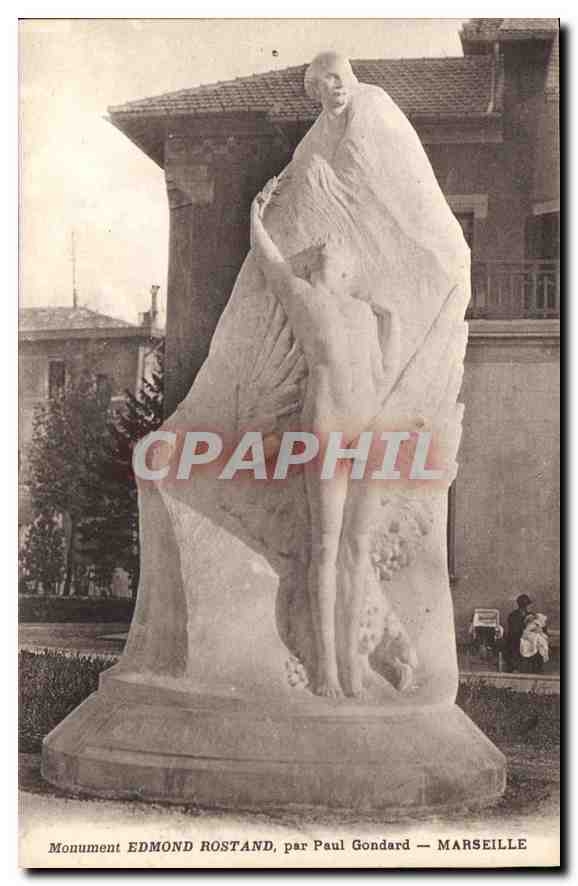 CPA Monument Edmond Rostand par Paul Gondard Statuaire 