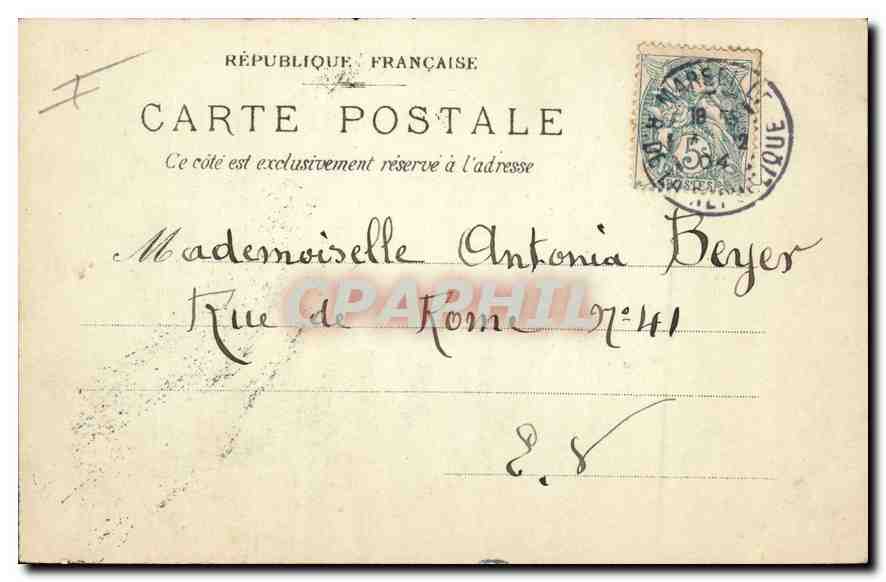 CPA Marseille l'Huveaune au Parc Borely  — Rückseite