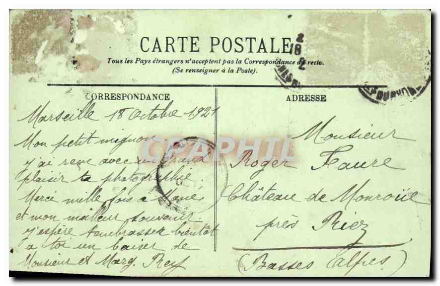 Marseille — Quai de la Joliette — LL. n°217 — Verso