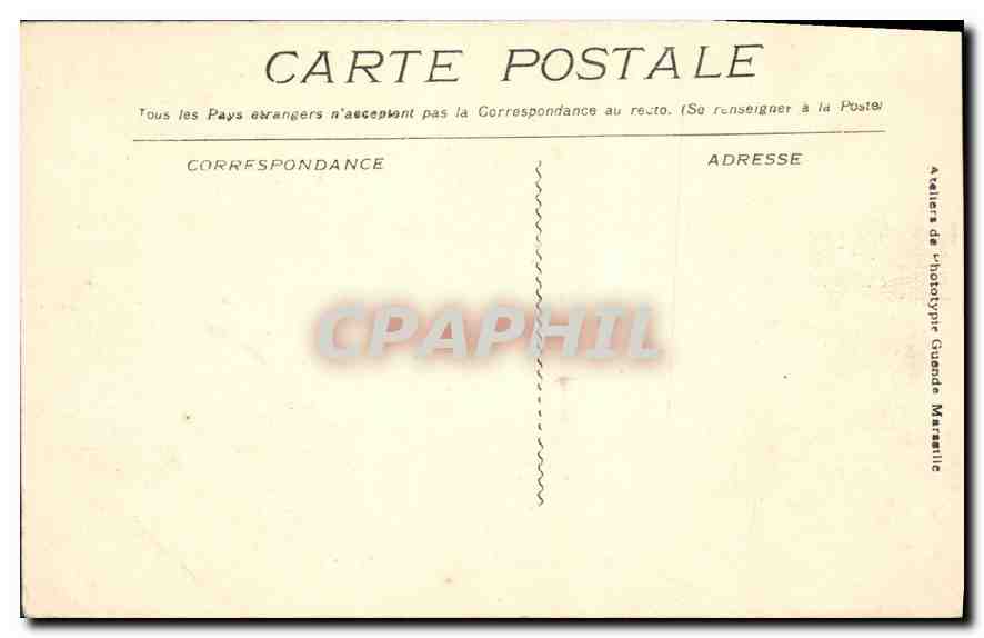 CPA Marseille Promenade de la Jetee  — Verso