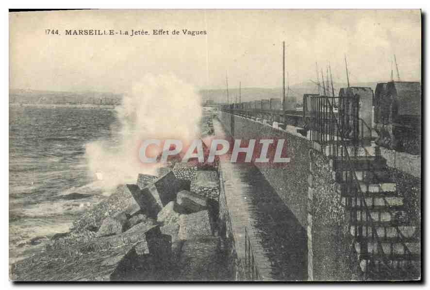 CPA Marseille la Jetee Effet de Vagues 