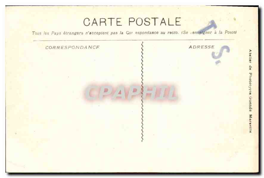 CPA Marseille la Jetee Effet de Vagues  — Rückseite