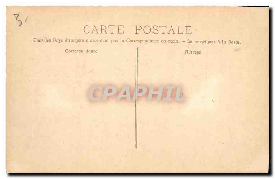 CPA Marseille la Jetee par un jour de Mistrale  — Verso