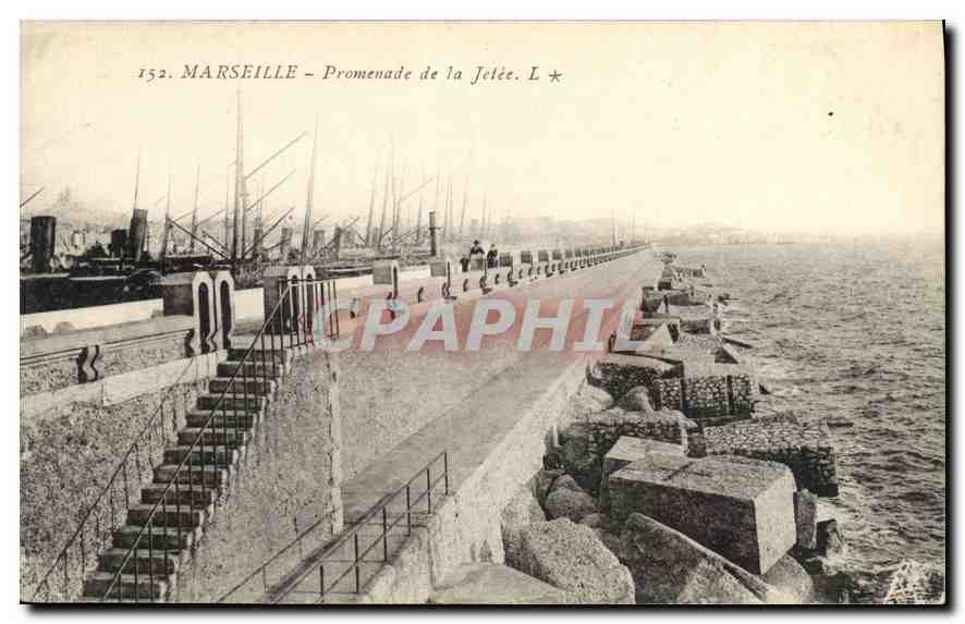 CPA Marseille Promenade de la Jetee 