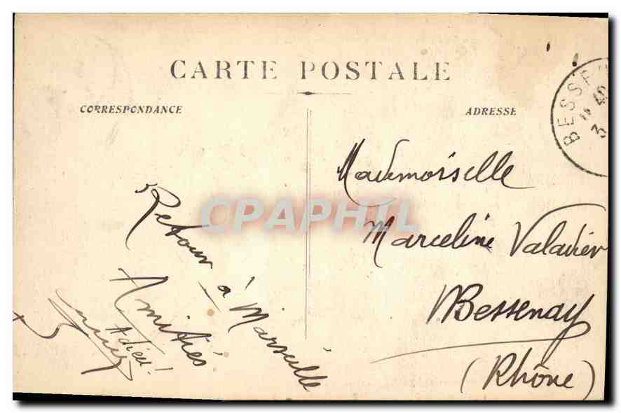 CPA Marseille la Jetee par un jour de Mistral  — Verso