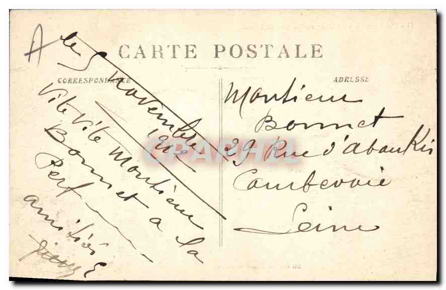 CPA Marseille la Jetee par un jour de Mistral  — Verso