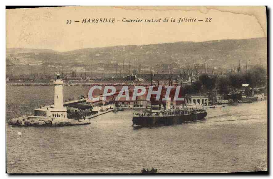 CPA Marseille Courrier Sortant de la Joliette 