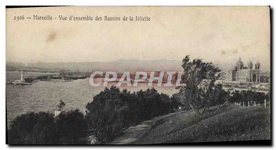 CPA Marseille vue d'ensemble des Bassins de la Joliette 