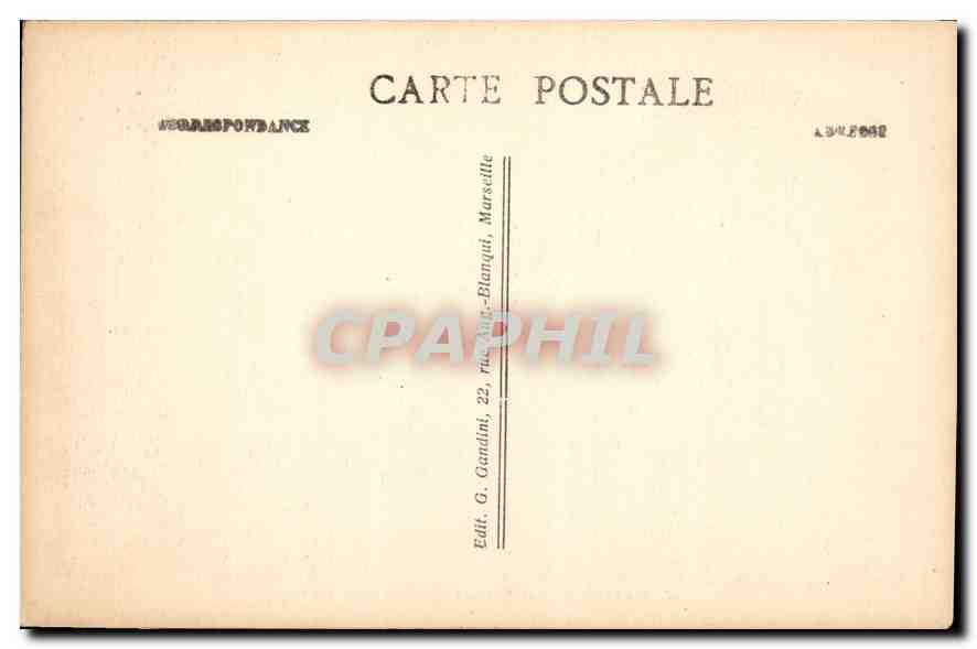 CPA Marseille les Ascenseurs de N D de la Garde  — Rückseite